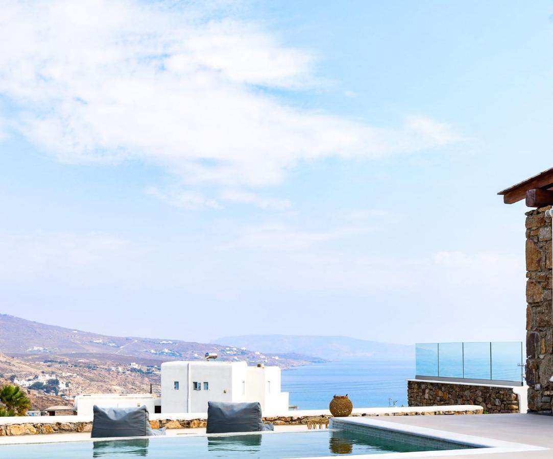 Mykonian Luxury Light Blue Villa With Private Pool Kalafatis Exterior foto