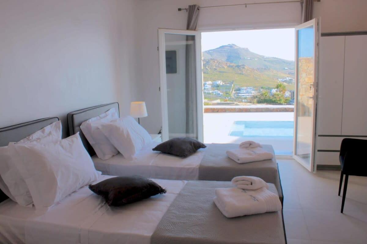 Mykonian Luxury Light Blue Villa With Private Pool Kalafatis Exterior foto
